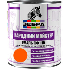 Емаль ПФ-115 ТМ "Народный мастер" 560 печений гарбуз 0,9 кг