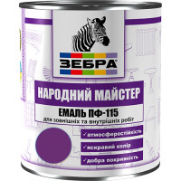 Емаль ПФ-115 ТМ "Народный мастер" 572 гірська лаванда 0,9 кг Емаль ПФ-115 ТМ "Народный мастер" 572 гірська лаванда 0,9 кг