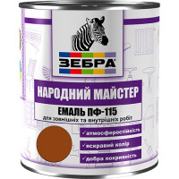 Емаль ПФ-115 ТМ "Народный мастер" 586 молочний шоколад 2,8 кг