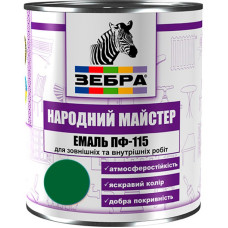 Емаль ПФ-115 ТМ "Народный мастер" 536 зелена смерека 0,9 кг