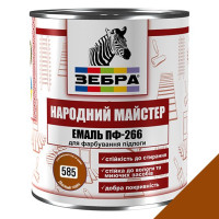 Емаль ПФ-266 ТМ "Народний майстер" 585 лісовий горіх 2,8 кг Емаль ПФ-266 ТМ "Народний майстер" 585 лісовий горіх 2,8 кг