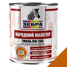 Емаль ПФ-266 ТМ "Народний майстер" 582 золотисте полум’я 0,9 кг