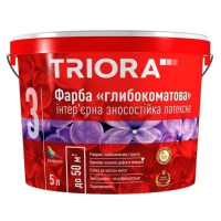Краска глубокоматовая интерьерная латексная TRIORA №3 1л Краска глубокоматовая интерьерная латексная TRIORA №3 1л