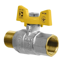 Кран шаровой KOER Ду 15 (1/2") ВН ГАЗ бабочка