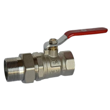 Кран шаровой с американкой Ду 32 (1 1/4") прямой ручка (ASG) 