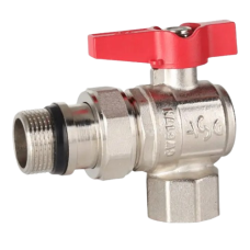Кран шаровой с американкой угловой Ду 15 (1/2") бабочка (ASG)