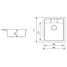 Кухонная мойка Zerix ZS-4651S-13 графитовая Кухонная мойка Zerix ZS-4651S-13 графитовая