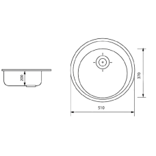 Кухонная мойка Zerix ZS-510R-03 черная Кухонная мойка Zerix ZS-510R-03 черная