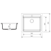 Кухонная мойка Zerix ZS-5751S-13 графитовая Кухонная мойка Zerix ZS-5751S-13 графитовая