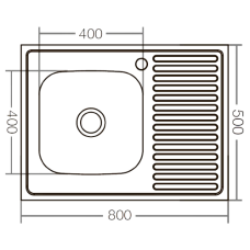 Кухонная мойка накладная Zerix Z8050L-06-160E (Satin)