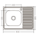 Кухонная мойка накладная Zerix Z8050L-06-160E (Satin)