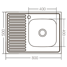 Кухонная мойка накладная Zerix Z8050R-04-160E (Satin) 