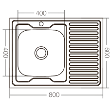 Кухонная мойка накладная Zerix Z8060L-04-160E (Satin)