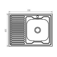 Кухонная мойка накладная Zerix Z8060R-04-160E (Satin)