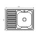 Кухонная мойка накладная Zerix Z8060R-04-160E (Satin)