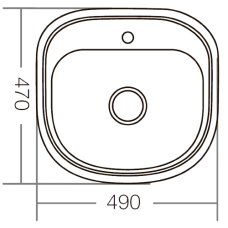Кухонная мойка накладная Zerix Z4947-08-180D (Decor) Кухонная мойка накладная Zerix Z4947-08-180D (Decor)
