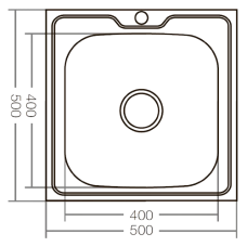 Кухонная мойка накладная Zerix Z5050-06-160E (Satin) Кухонная мойка накладная Zerix Z5050-06-160E (Satin)