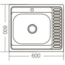 Кухонная мойка накладная Zerix Z6060L-04-160E Кухонная мойка накладная Zerix Z6060L-04-160E
