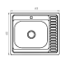 Кухонная мойка накладная Zerix Z6060L-06-160MD Кухонная мойка накладная Zerix Z6060L-06-160MD
