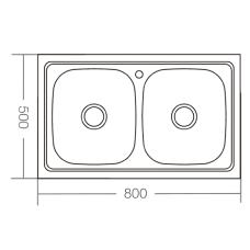 Кухонная мойка накладная Zerix Z8050D-08-180E DOUBLE (Satin) 