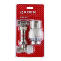 Комплект для подключения радиатора Koer 1/2" угловой с термоголовкой Комплект для подключения радиатора Koer 1/2" угловой с термоголовкой