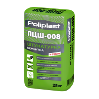 Штукатурка цементна ПЦШ-008 POLIPLAST 25 кг Штукатурка цементна ПЦШ-008 POLIPLAST 25 кг