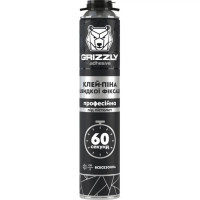 Клей - пена профессиональная "60 секунд" всесезонная ТМ GRIZZLY Клей - пена профессиональная "60 секунд" всесезонная ТМ GRIZZLY