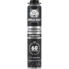 Клей - пена профессиональная "60 секунд" всесезонная ТМ GRIZZLY