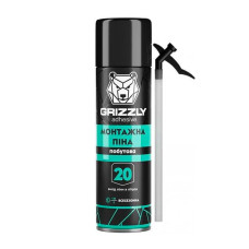 Монтажная пена полиуретановая бытовая ТМ GRIZZLY 20 всесезонная