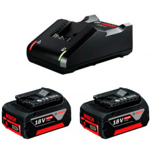 Набор Bosch GAL 18V-40 + 2 аккумулятора Bosch GBA 18V 4.0 Ah
