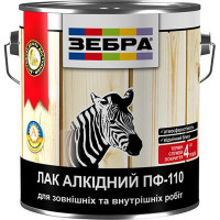 Лак алкидный глянцевый ПФ-110 TM ZEBRA 2,5л Лак алкидный глянцевый ПФ-110 TM ZEBRA 2,5л