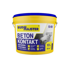 G-61 BETON KONTAKT Грунтовка адгезионная для гладких поверхностей BudMajster (10л)