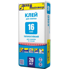 Клей теплостойкий для каминов, печей К-16 BudMajster (25кг)