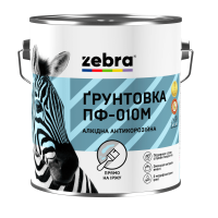 Грунт ПФ-010М ТМ ZEBRA с модификатором ржавчины темно-серый 2,8 кг Грунт ПФ-010М ТМ ZEBRA с модификатором ржавчины темно-серый 2,8 кг